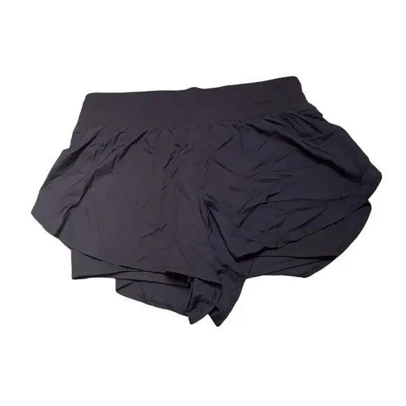 All In Motion Woven High-Rise 2-in-1 Run Shorts 3" Womens Size 1X Black - Picture 2 of 6